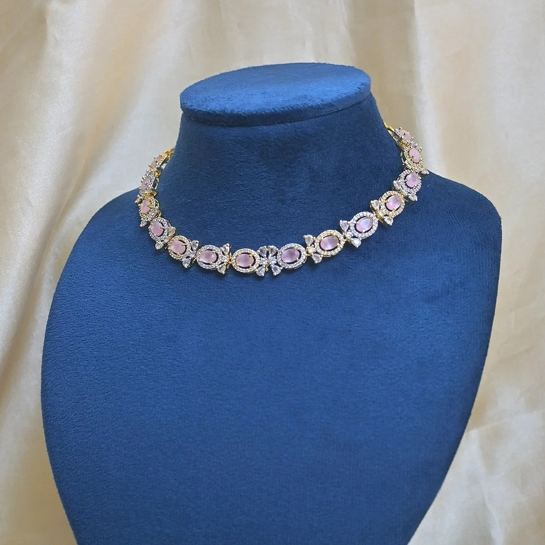 Hiral Dual Tone AD Jewellery Set