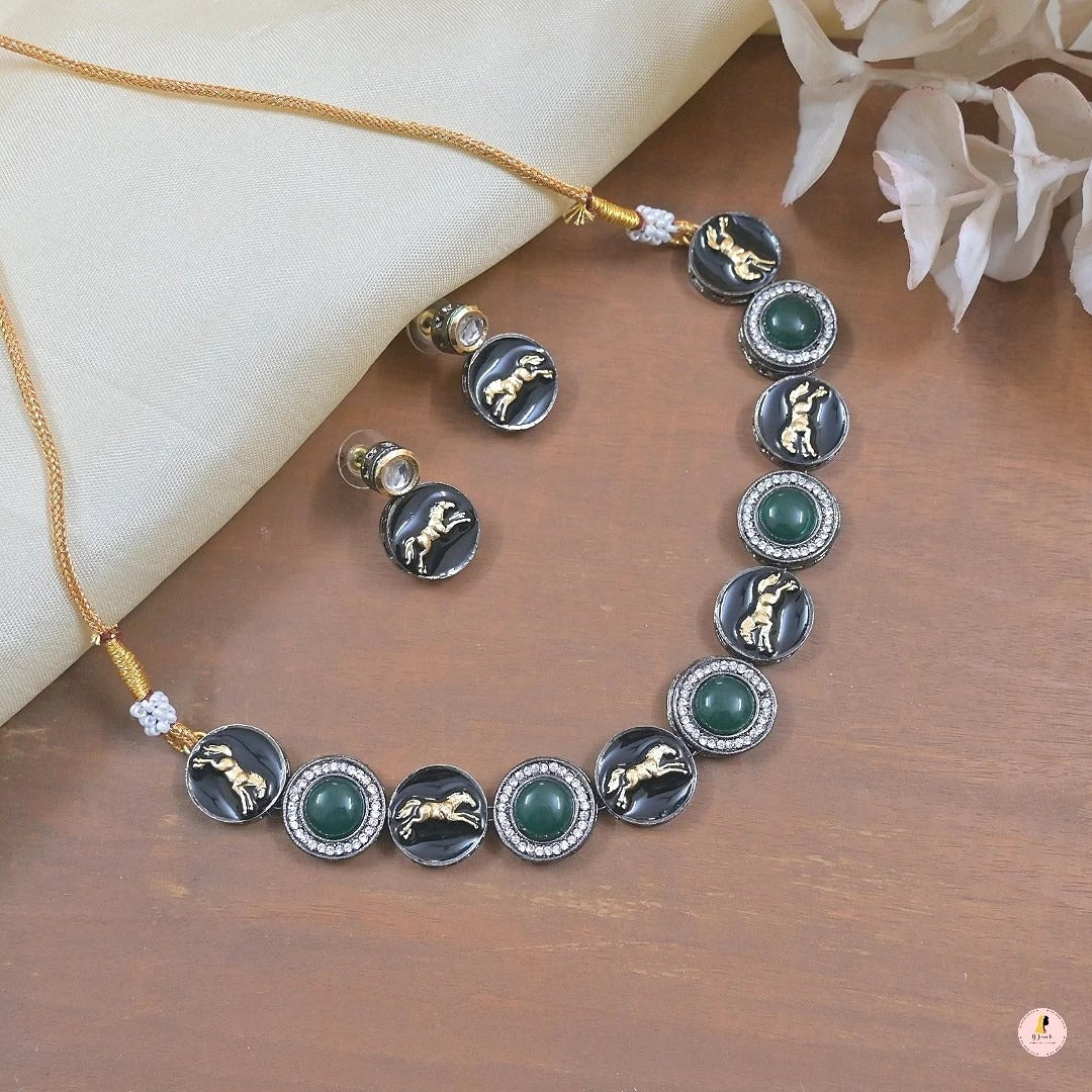 Sabyasachi Logo Inspired Colorful Kundan Set