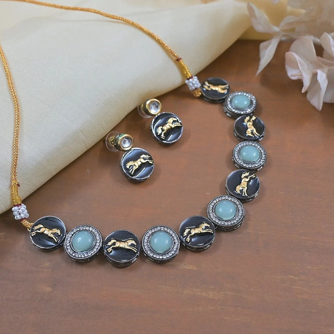 Sabyasachi Logo Inspired Colorful Kundan Set