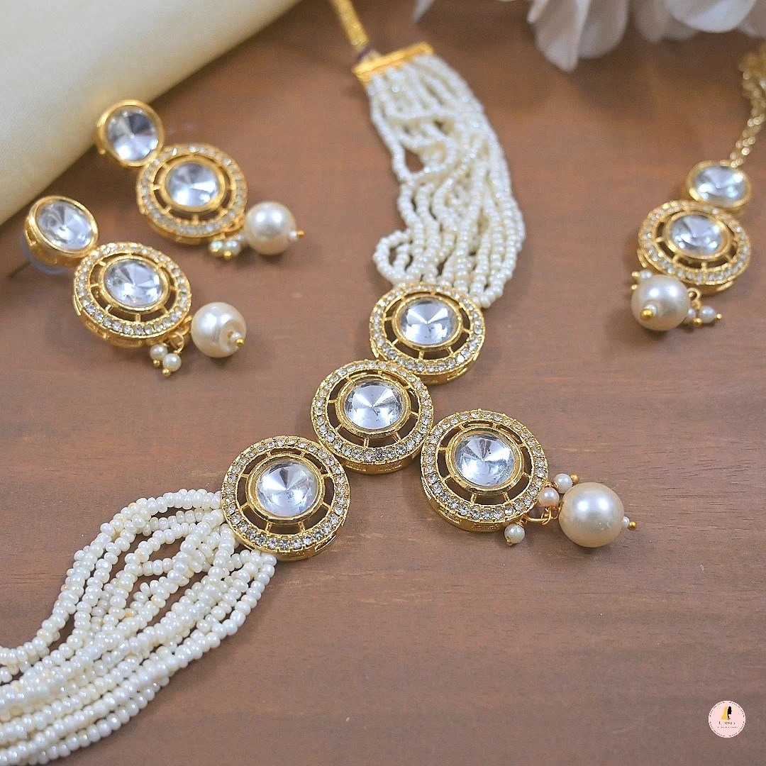 Sudha Polki Pearl Choker
