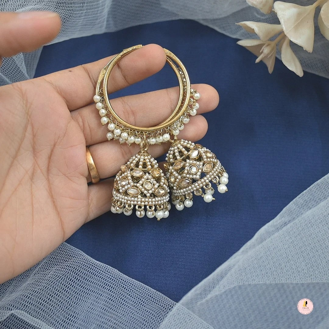 Dua Golden Jhumkas