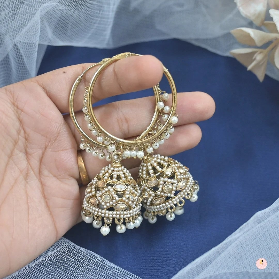Dua Golden Jhumkas