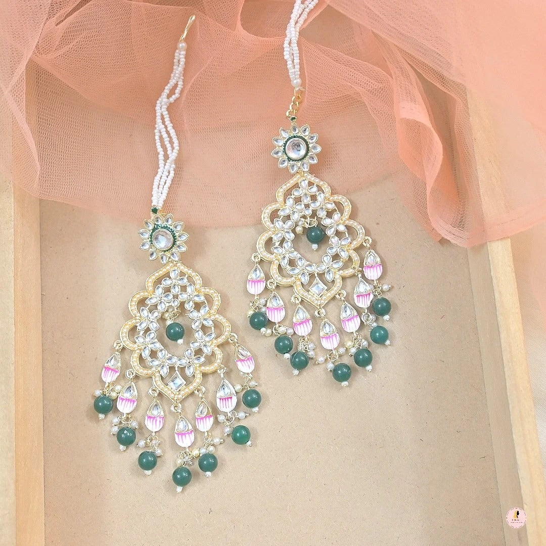 Sanjana Light Weight Meenawork Sahara Earrings