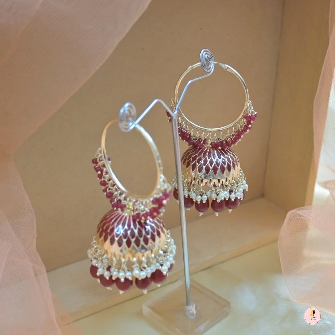Ridhima Meenawork Lightweight Jhumkas