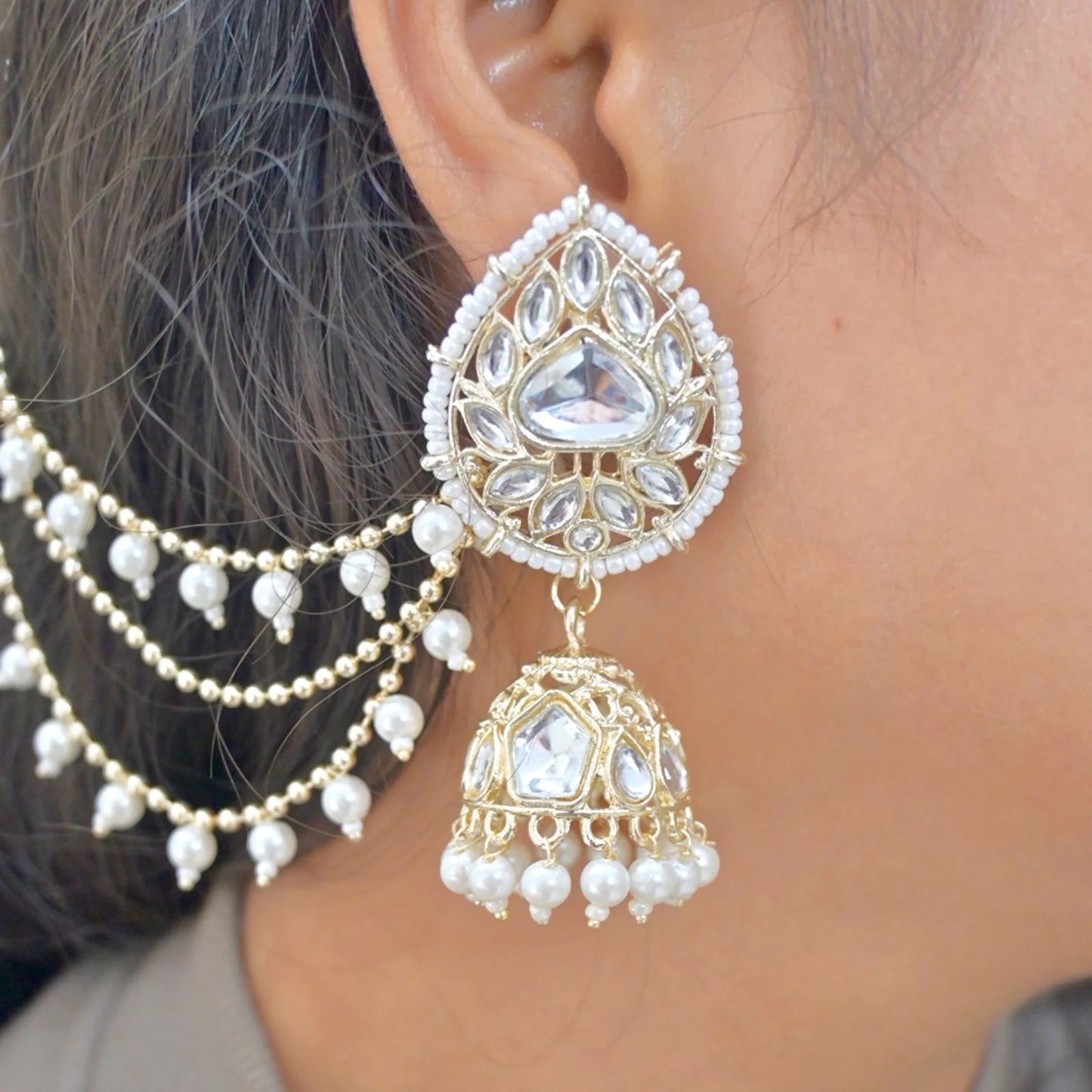 Ruhi Jhumkas with Earchain