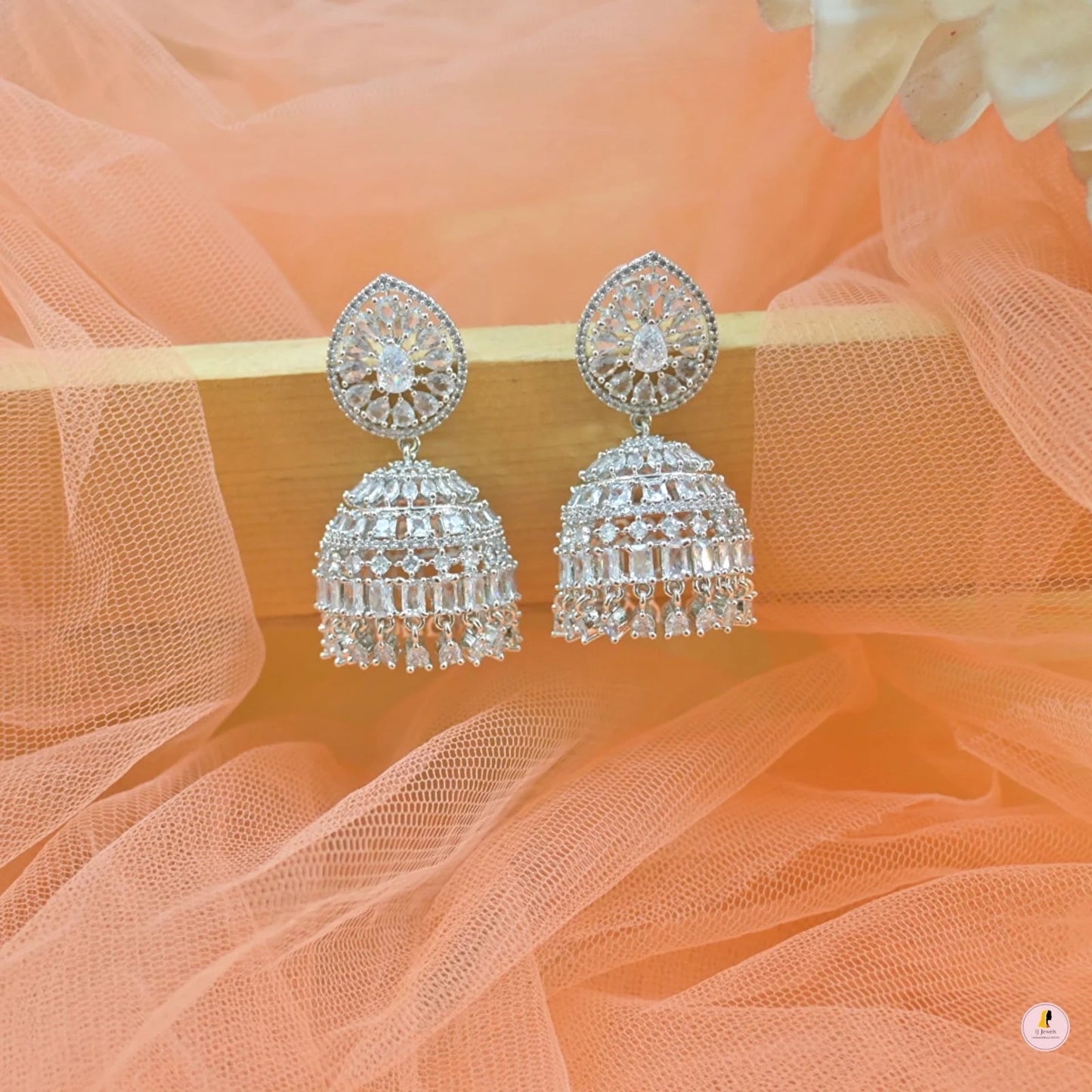 Kria Silver AD Jhumkas