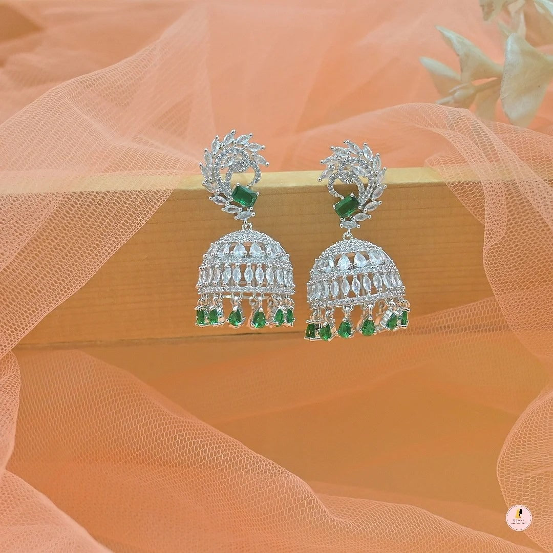 Chloe Cute Silver Jhumkas