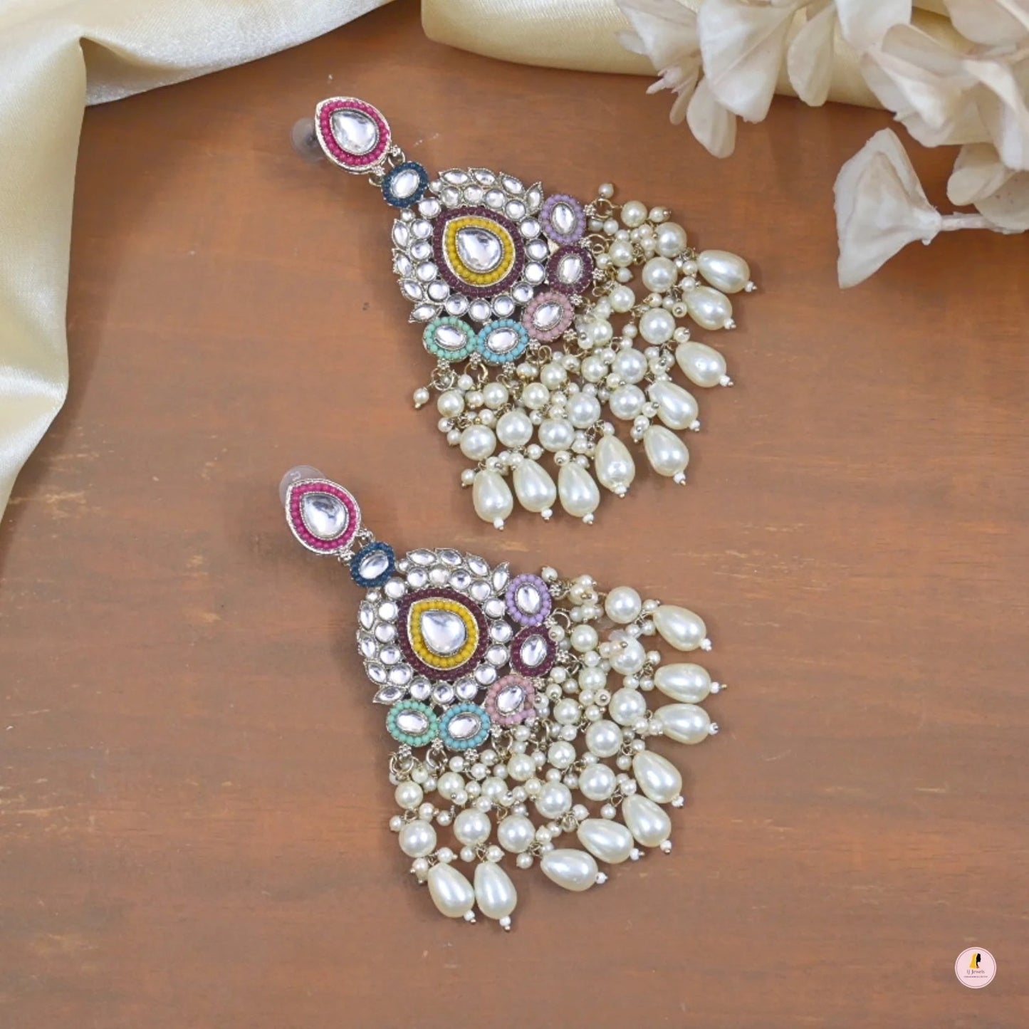 Hazel Dangling Chandbali Earrings