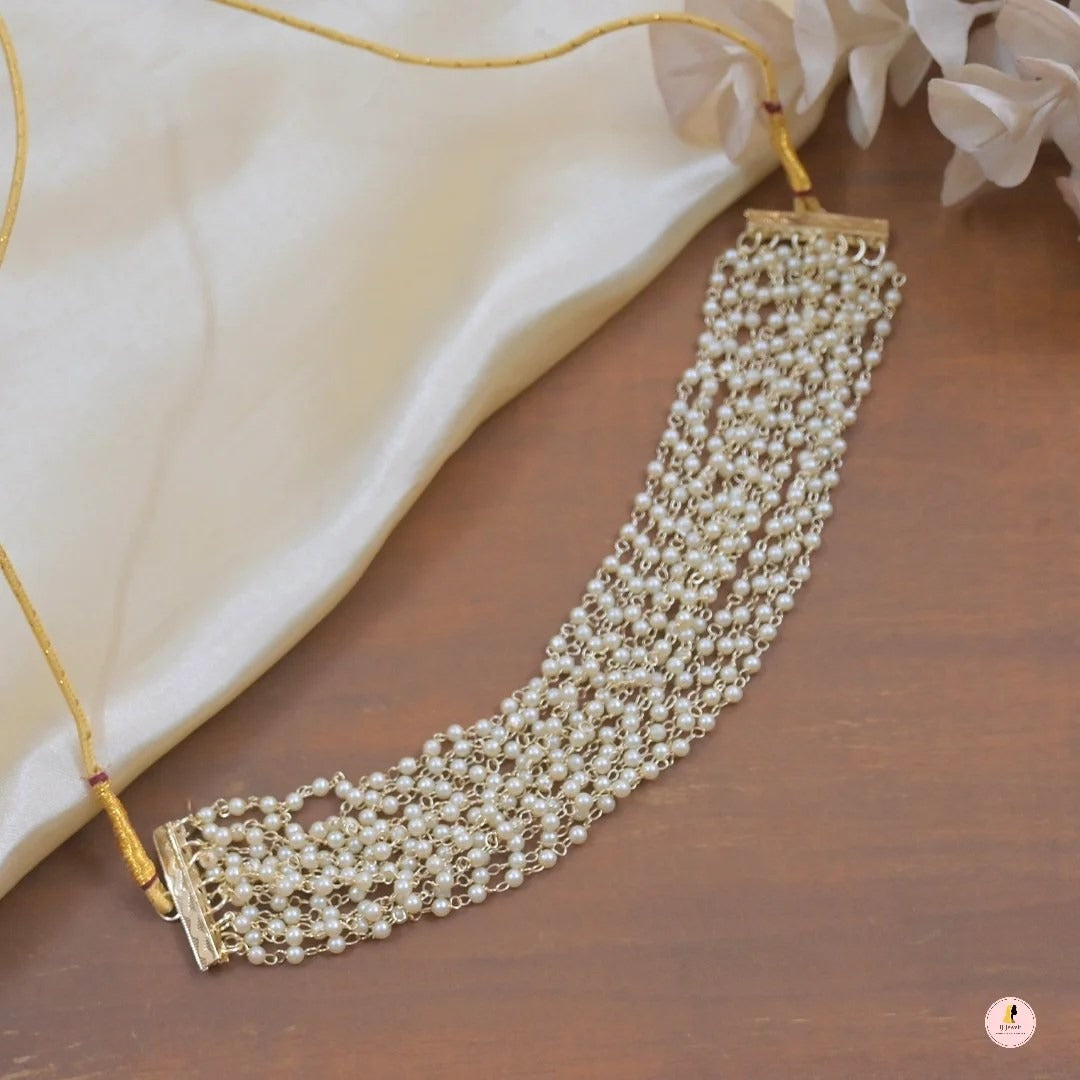 Sumaya Pearl Layered Jewellerv Set