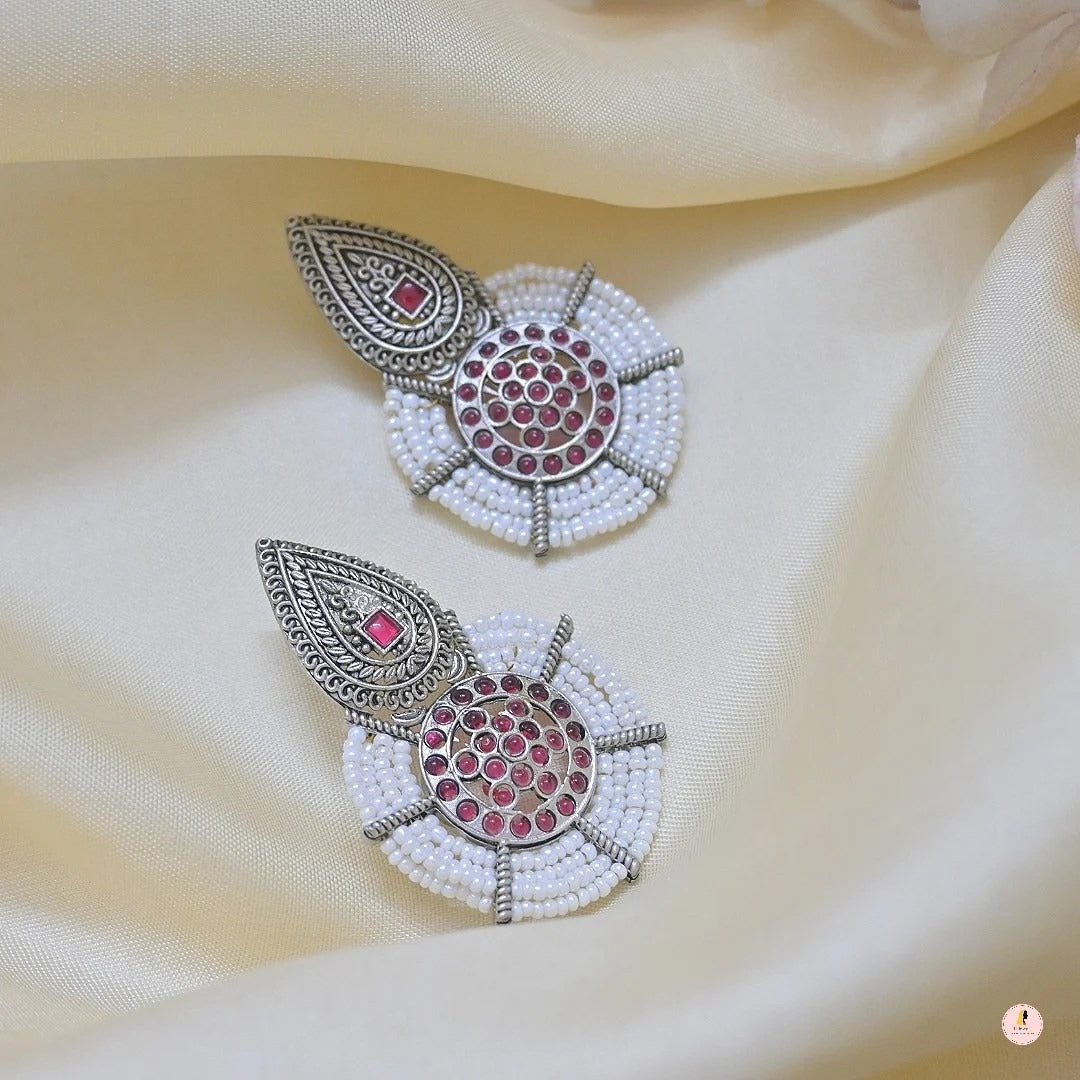 Gunjan Matt Finish Kemp Earrings