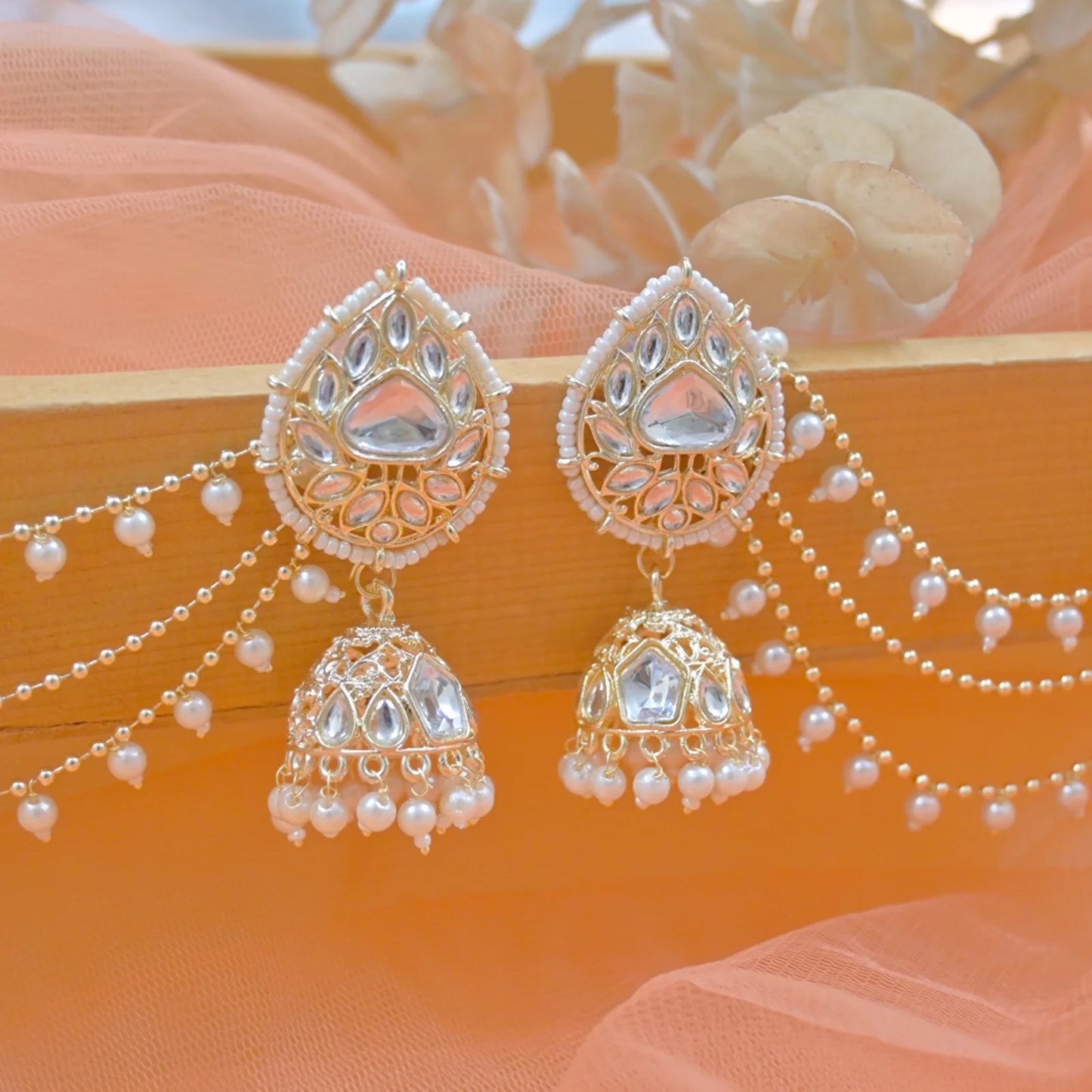 Ruhi Jhumkas with Earchain