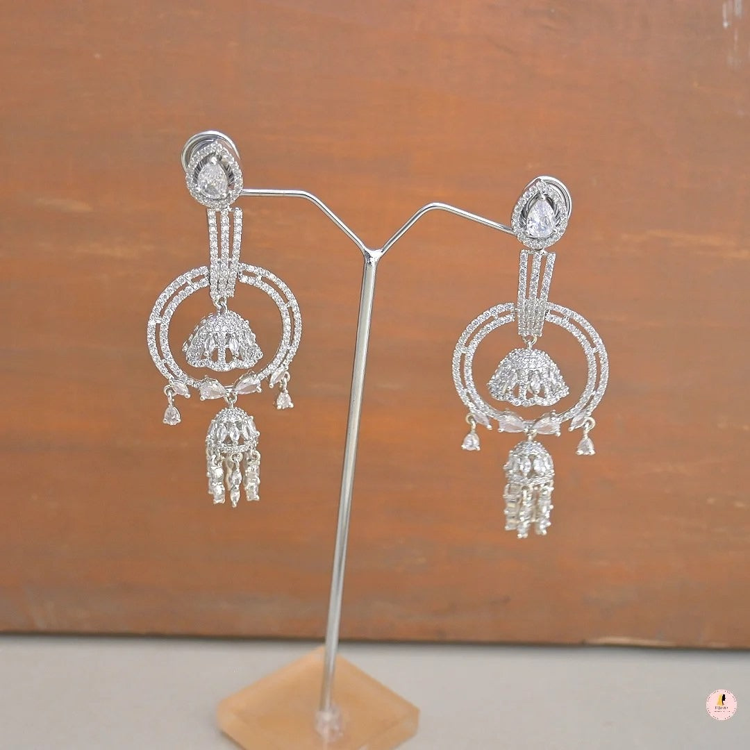 Sia Designer AD Jhumka Earrings