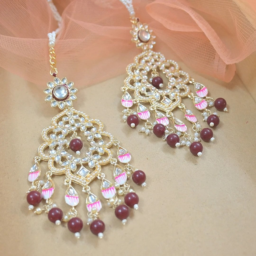Sanjana Light Weight Meenawork Sahara Earrings
