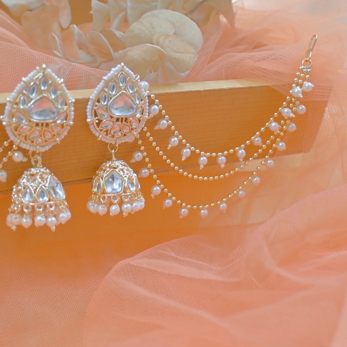 Ruhi Jhumkas with Earchain