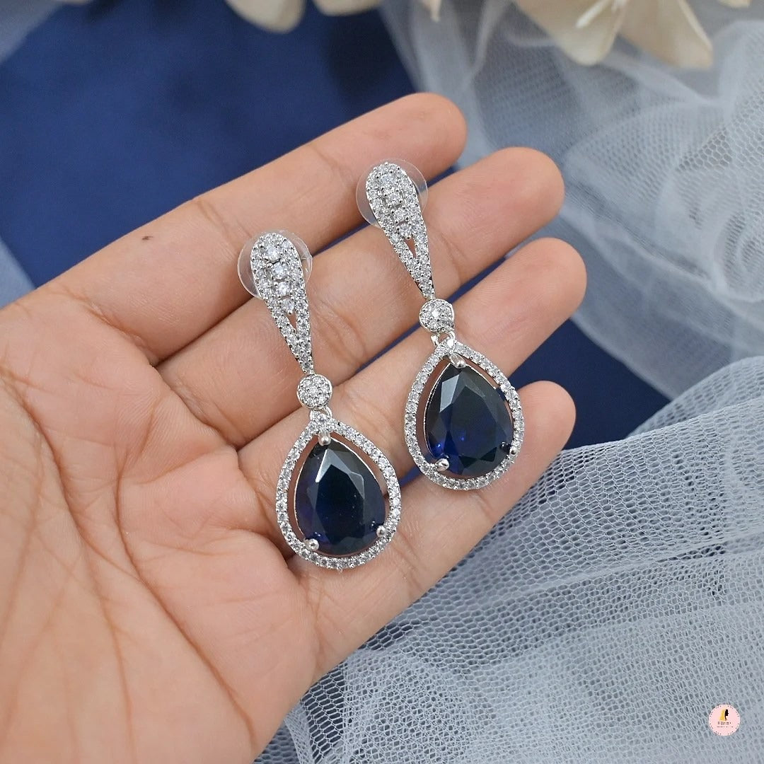 Amelia Dangling AD Silver Earrings
