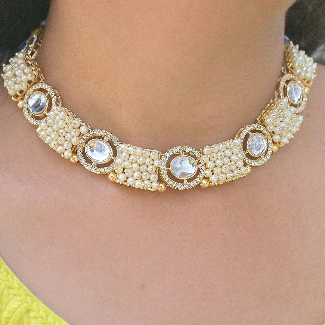 Shreya Polki Style Pearl Jewellery Set