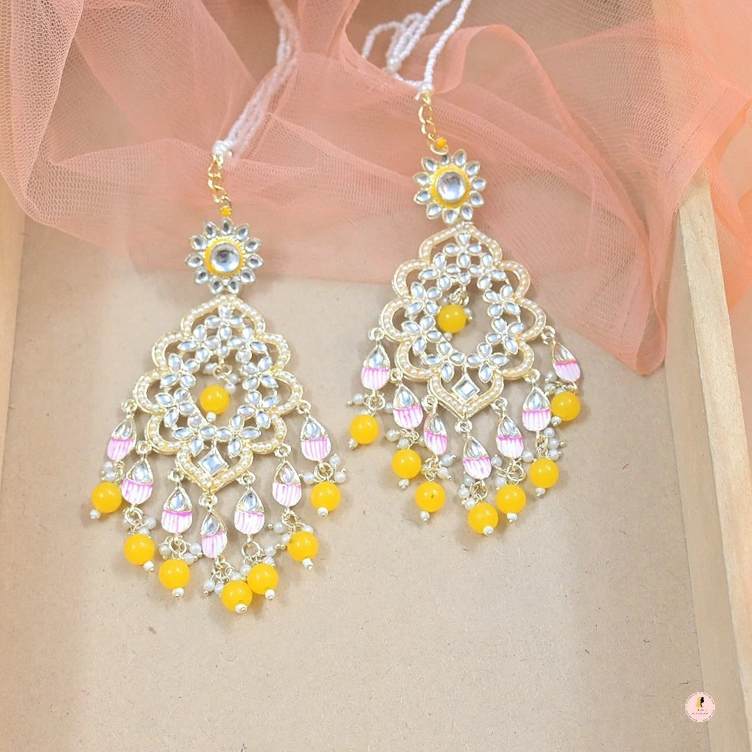 Sanjana Light Weight Meenawork Sahara Earrings