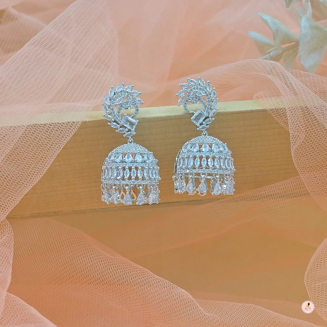 Chloe Cute Silver Jhumkas