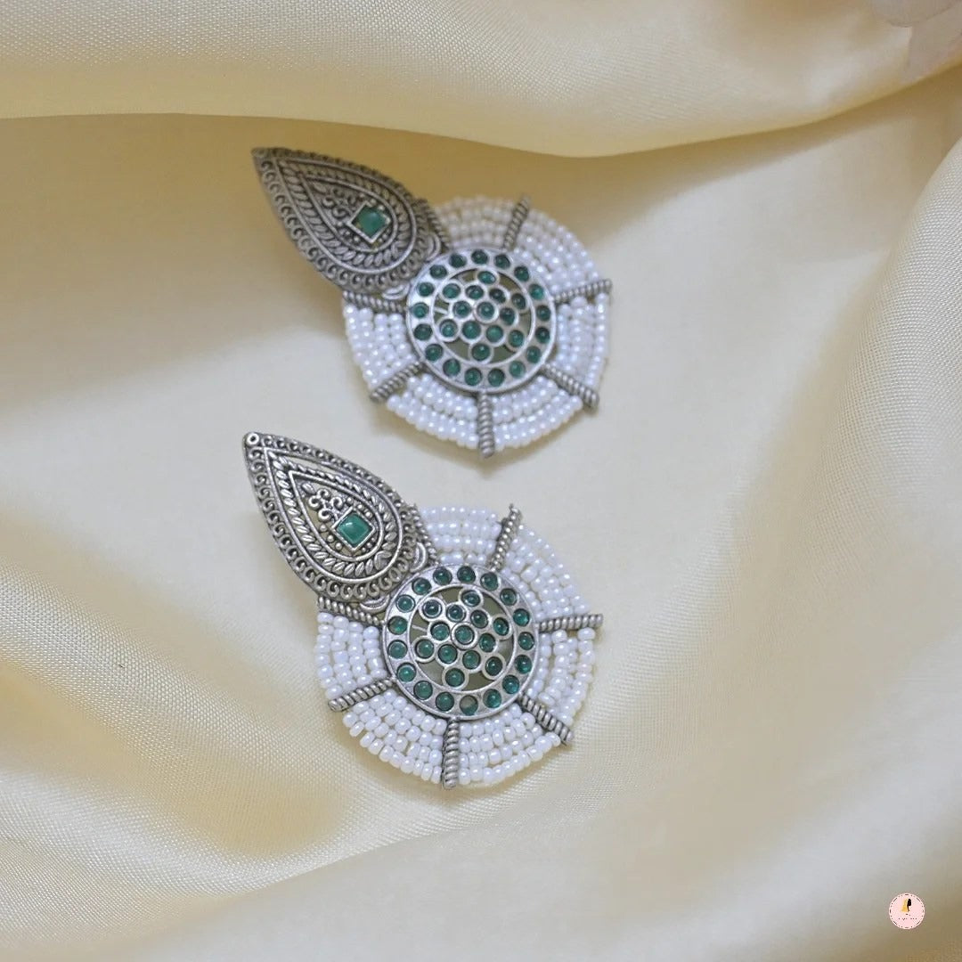Gunjan Matt Finish Kemp Earrings