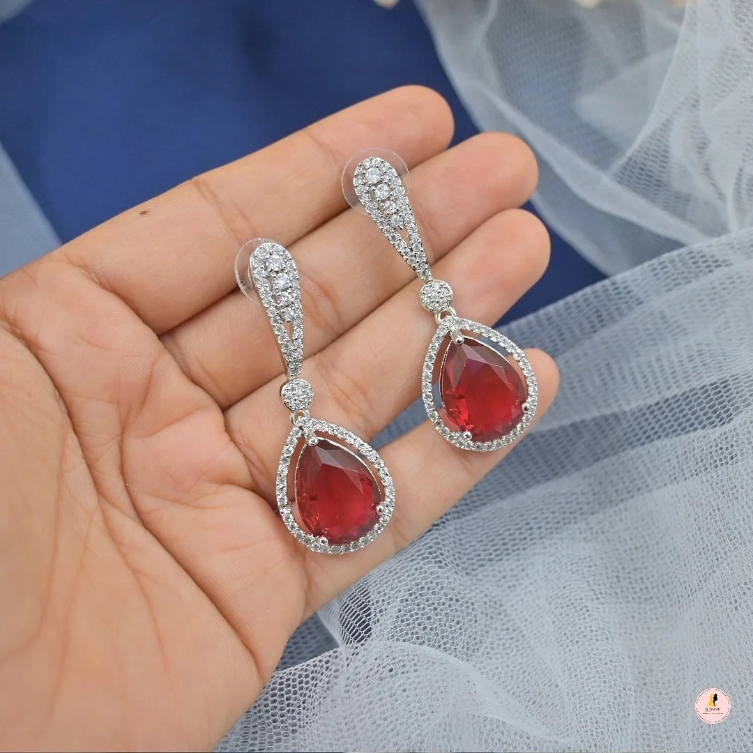 Amelia Dangling AD Silver Earrings