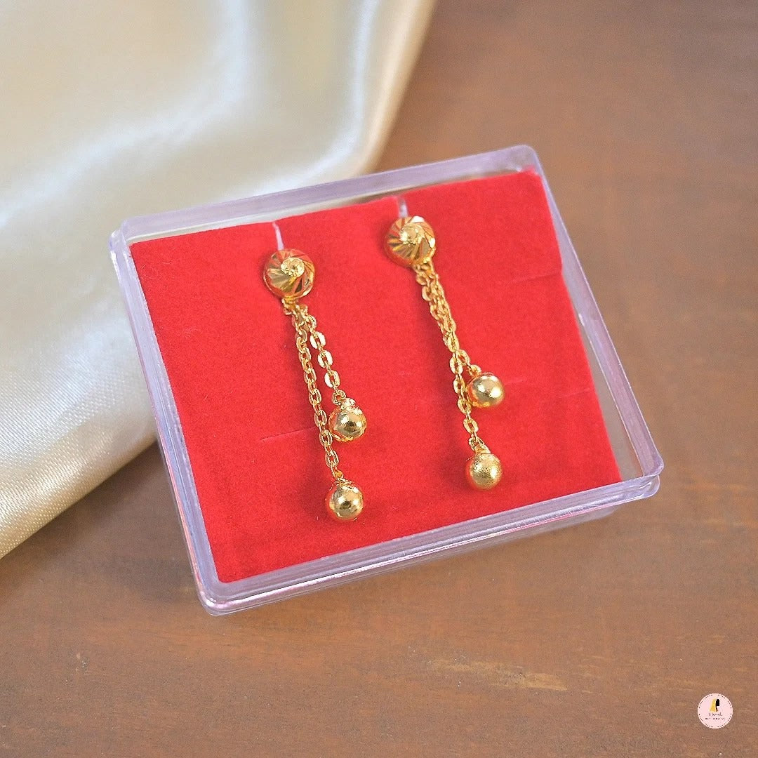 Premium Next to Real Gold Dangling Earrings