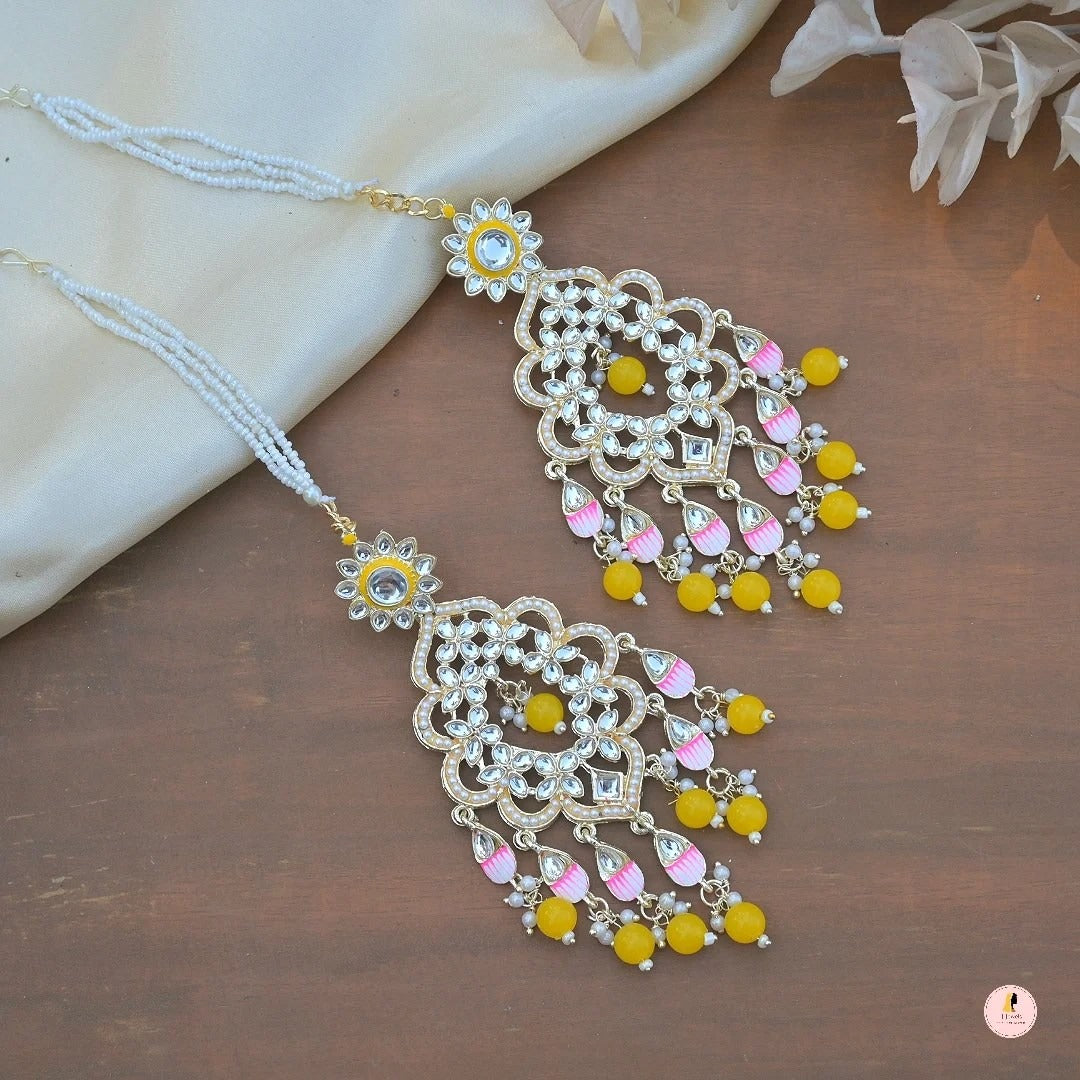 Sanjana Light Weight Meenawork Sahara Earrings