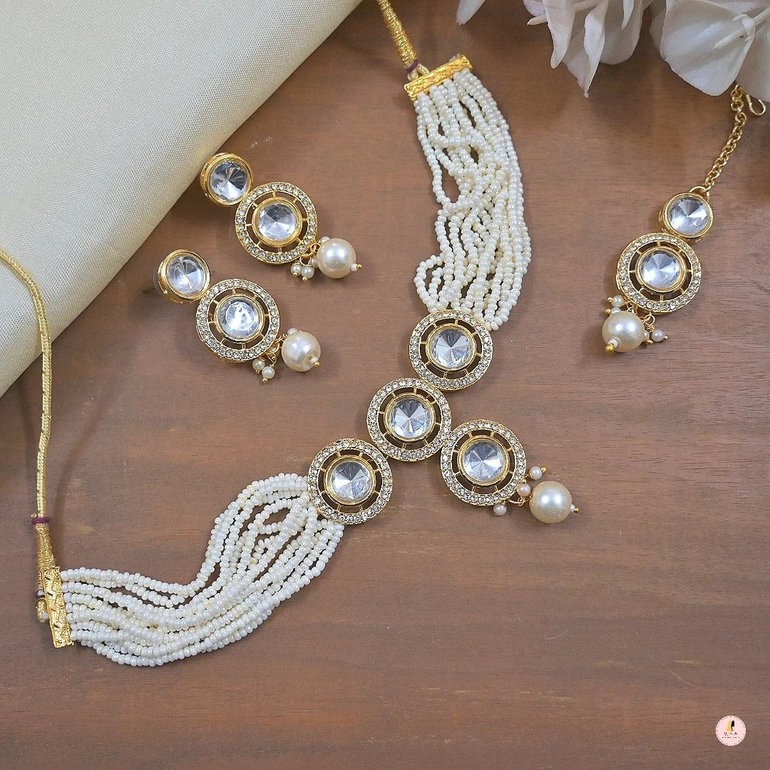 Sudha Polki Pearl Choker
