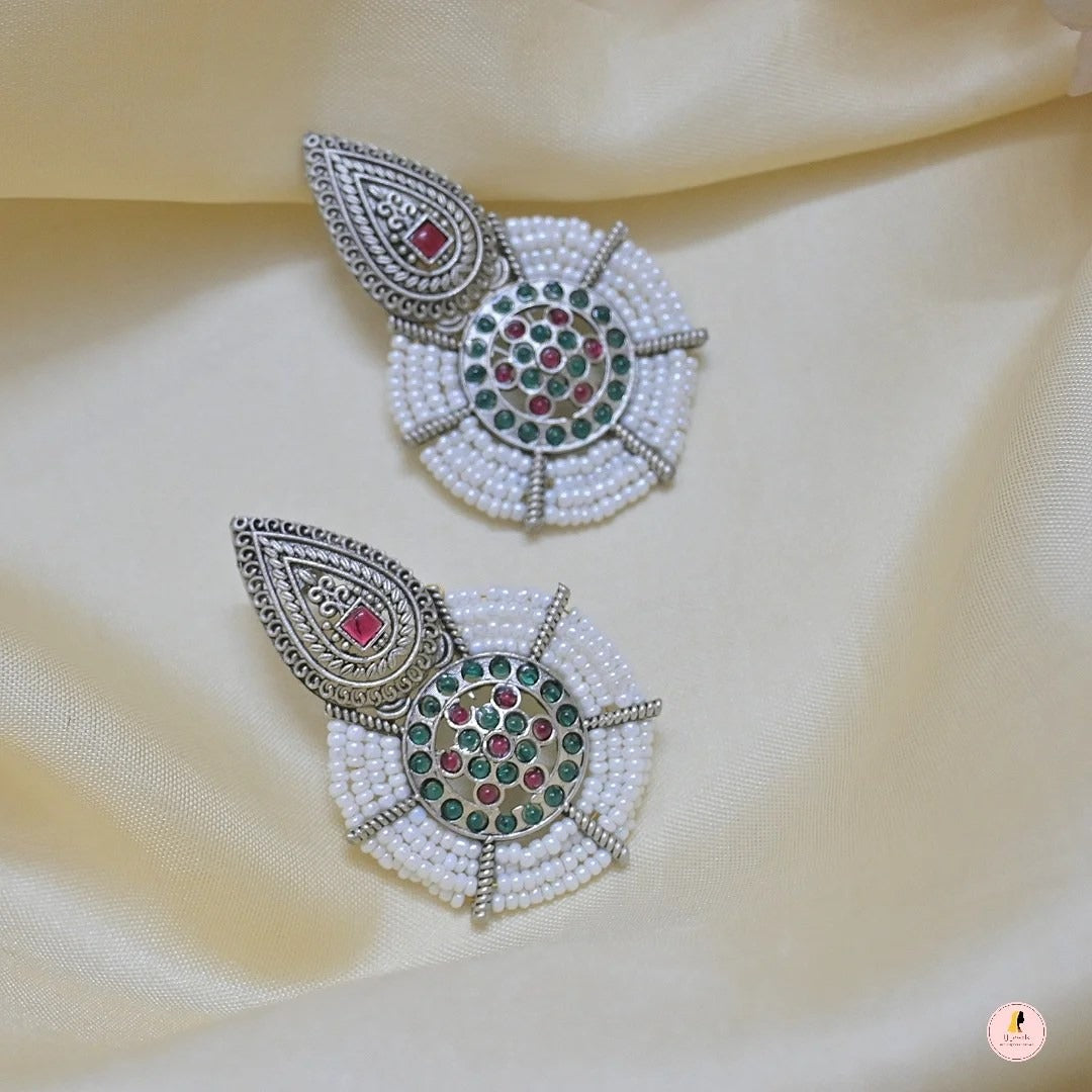 Gunjan Matt Finish Kemp Earrings