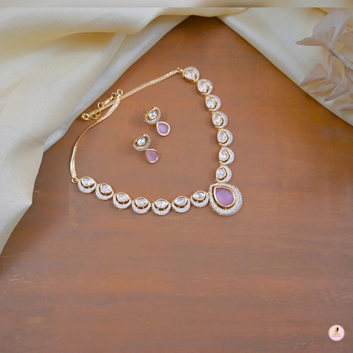 Sneha Real Polki Kundan Jewellery Set