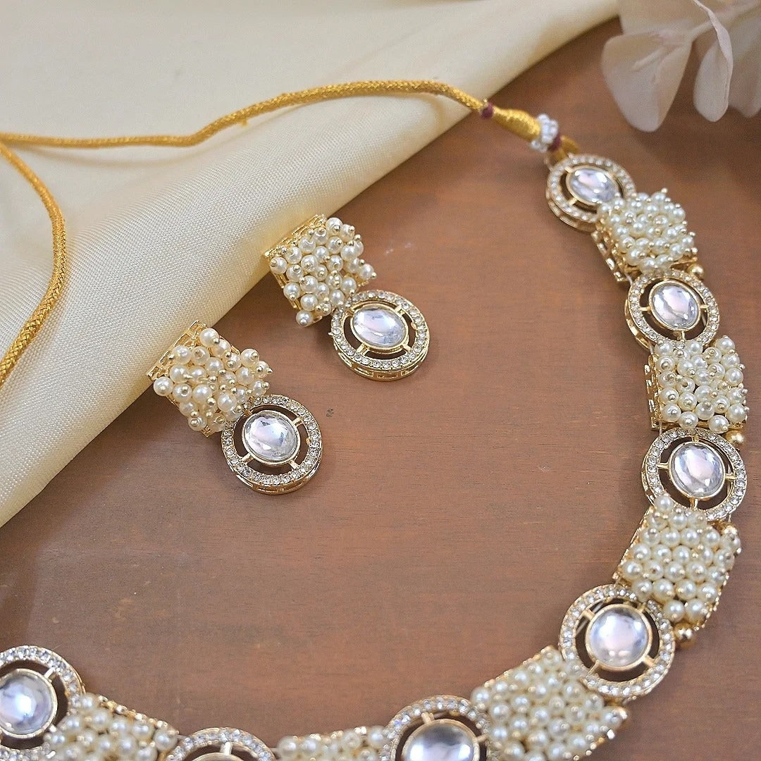 Shreya Polki Style Pearl Jewellery Set