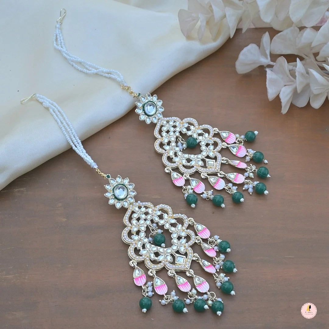 Sanjana Light Weight Meenawork Sahara Earrings