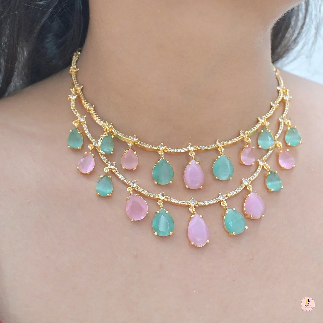Maheep AD 2 Layer Jewellery Set