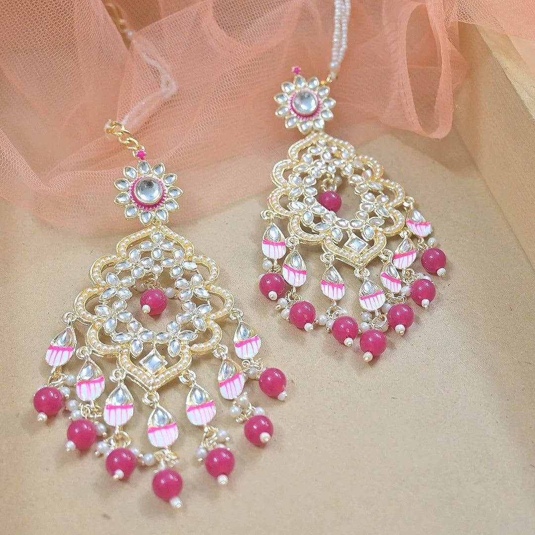 Sanjana Light Weight Meenawork Sahara Earrings