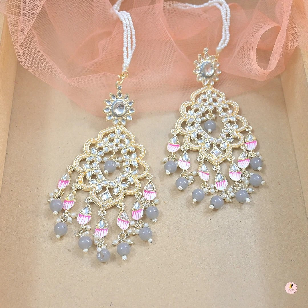 Sanjana Light Weight Meenawork Sahara Earrings