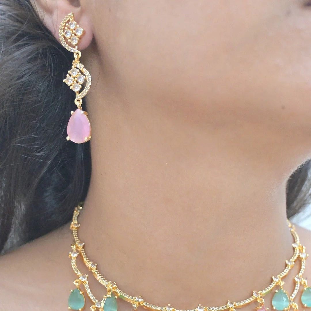 Maheep AD 2 Layer Jewellery Set