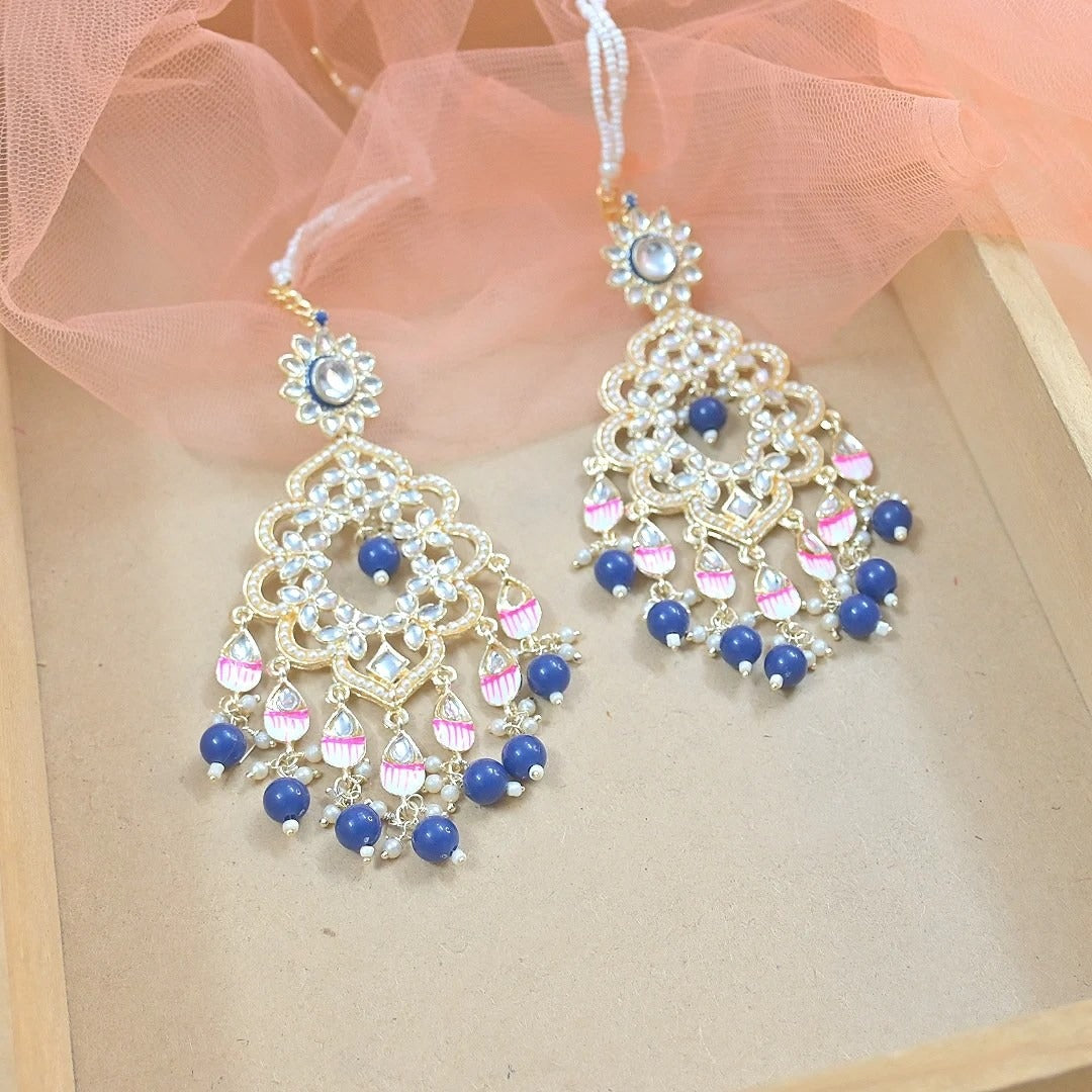 Sanjana Light Weight Meenawork Sahara Earrings