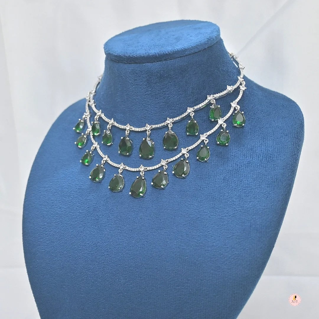 Maheep AD 2 Layer Jewellery Set