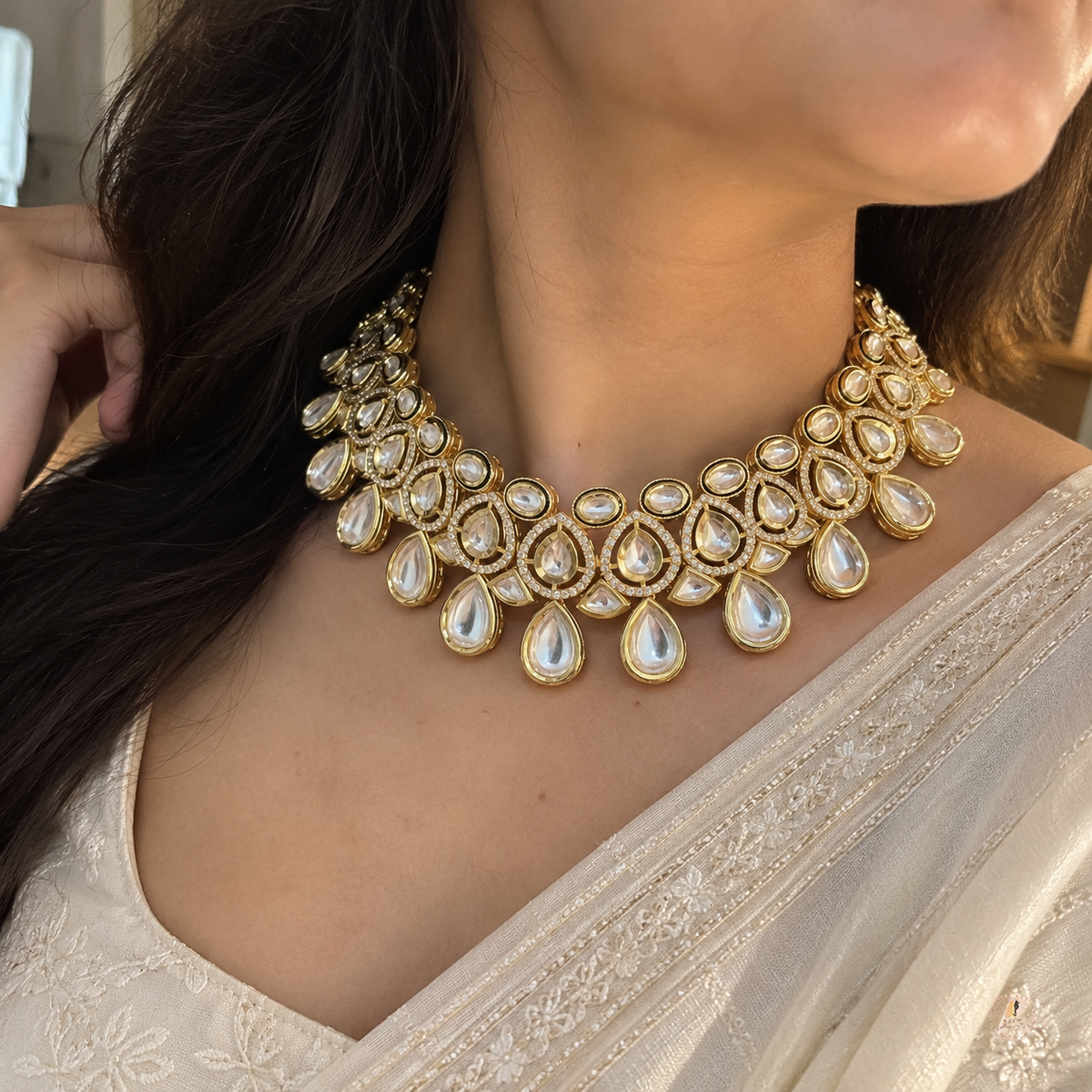 Premium Kundan Neckpiece For Her - 4