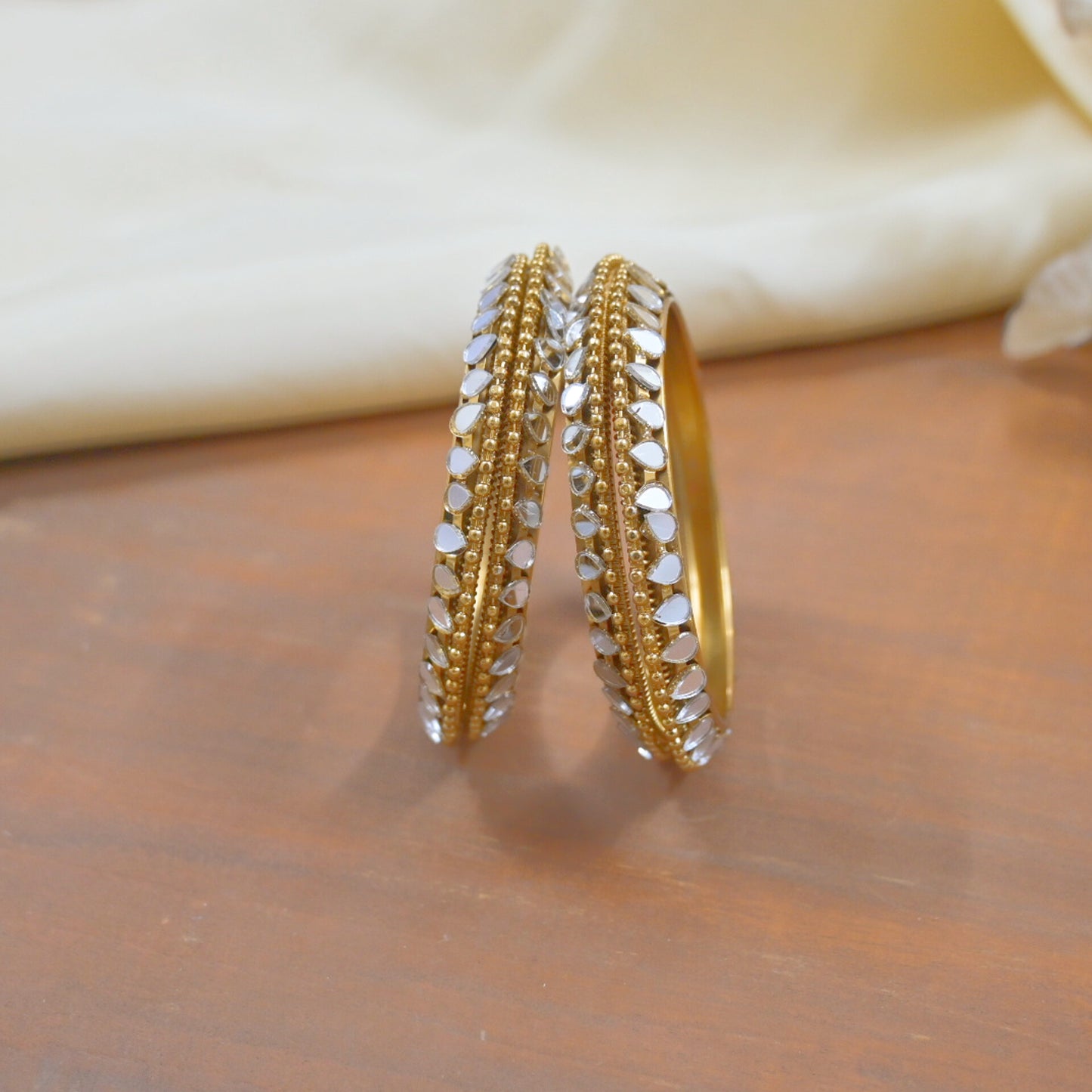 Antique Mirror Gokru Bangles for Her