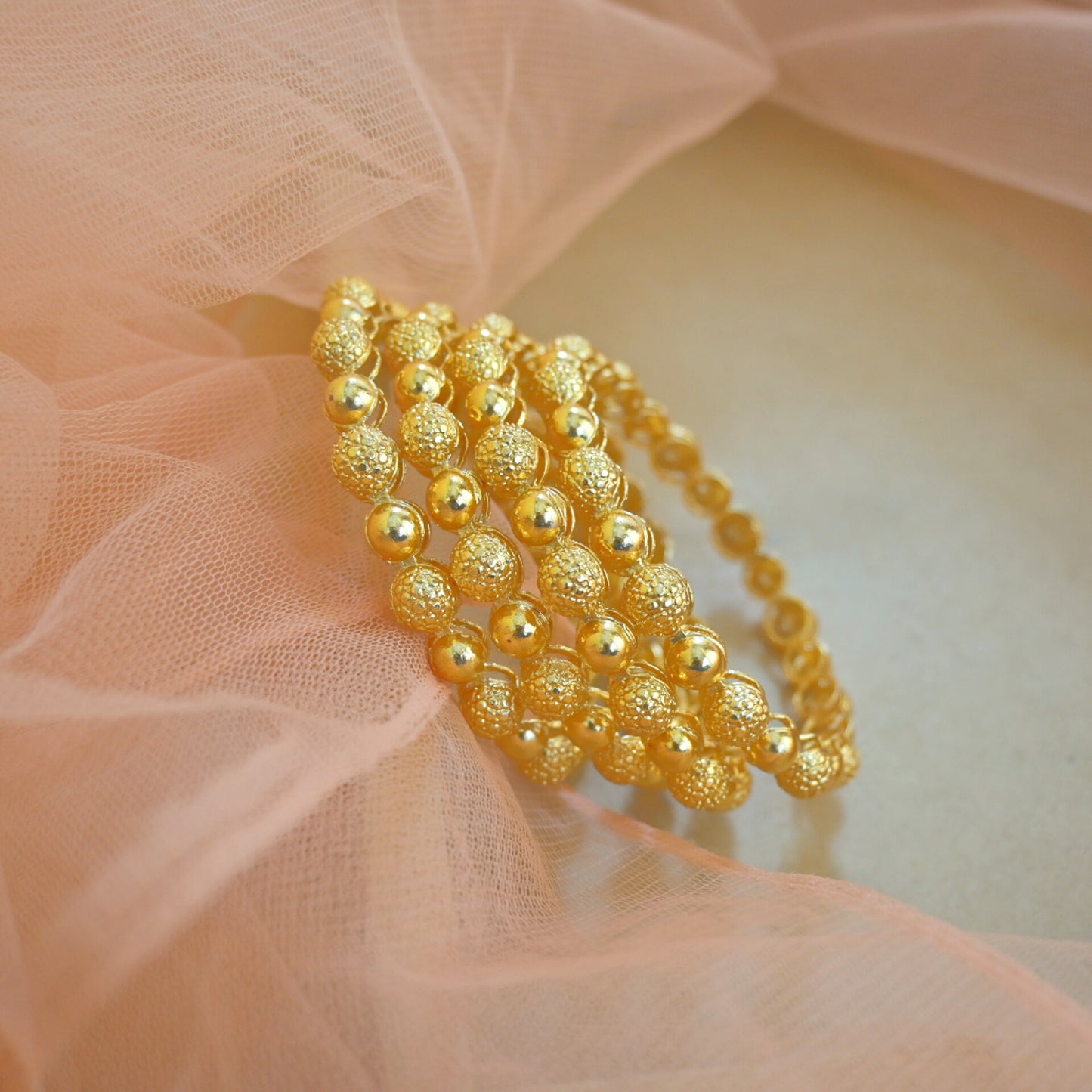 Gold Plated Bangles ( Set of 4 )