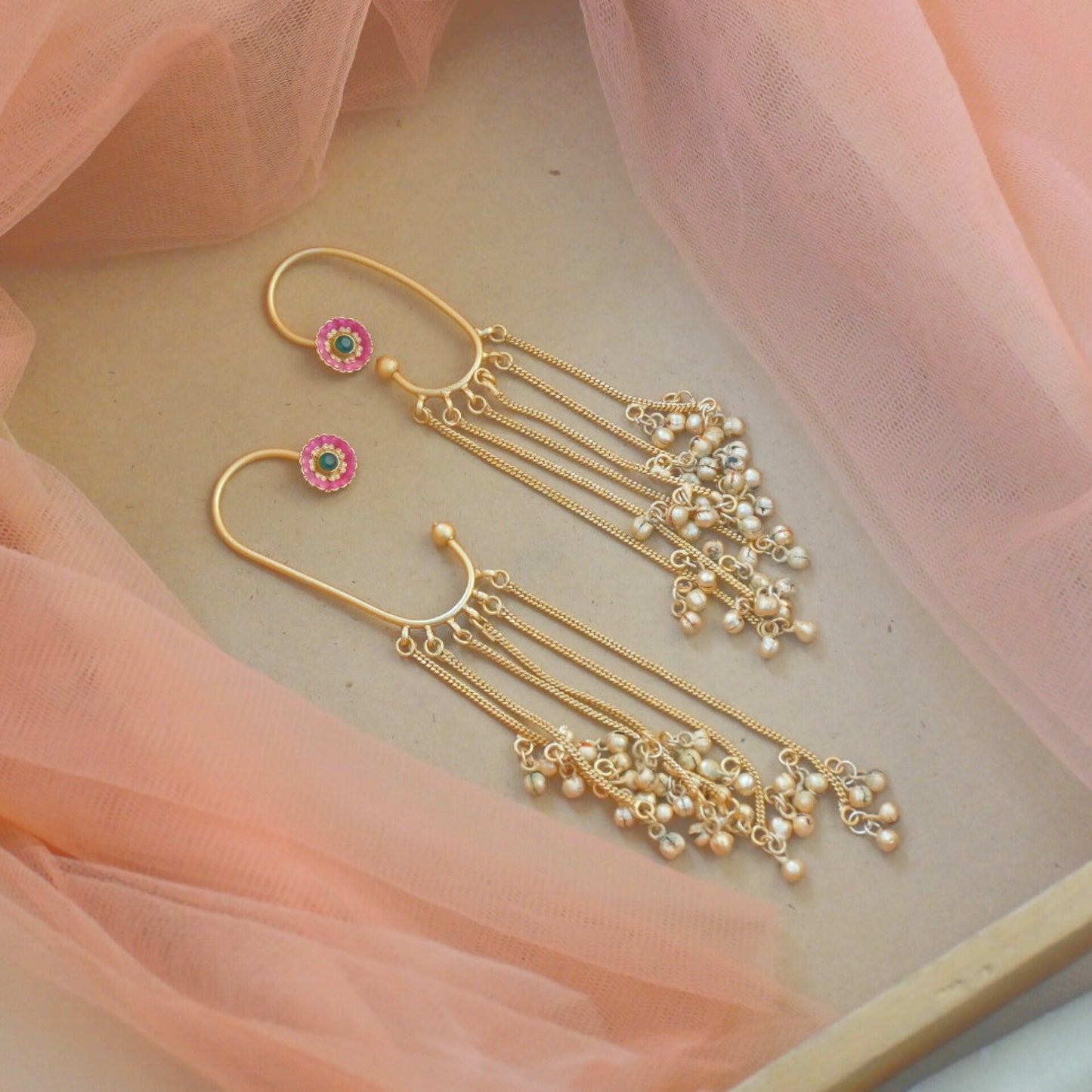 Amala Kashmiri Brass Earrings