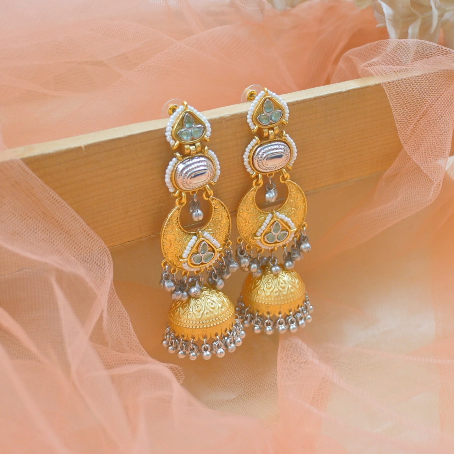 Raina Brass Lightweight Jhumkas