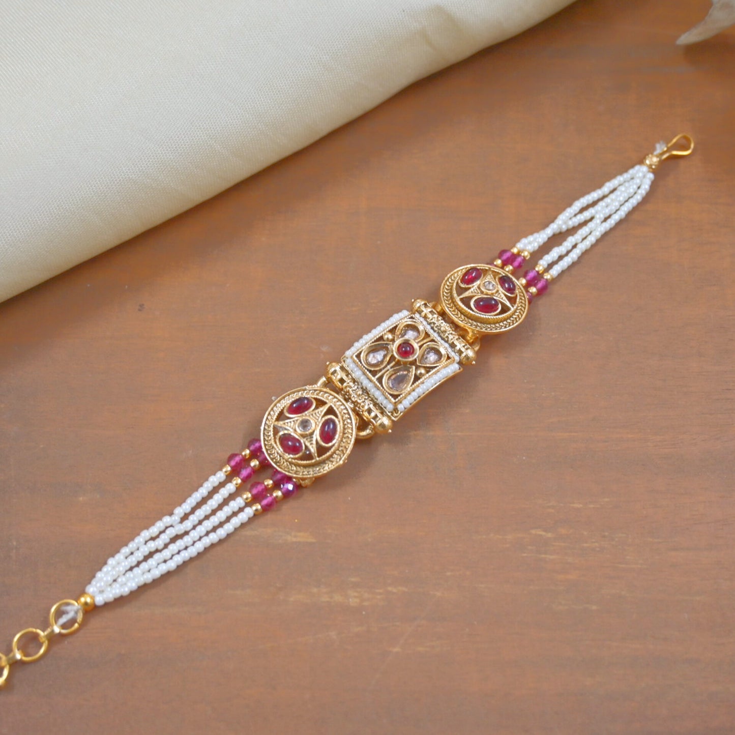 Afsana Premium Copper Pearl Bracelet