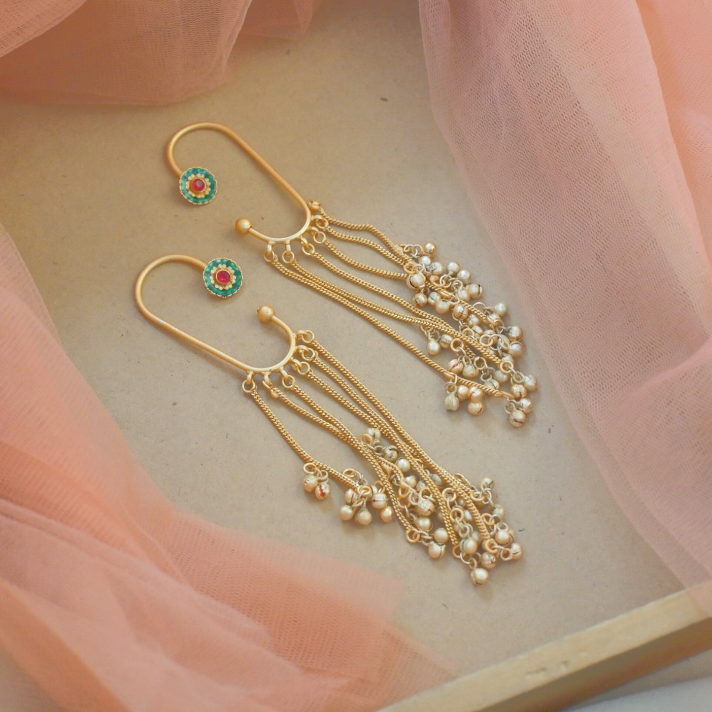 Amala Kashmiri Brass Earrings