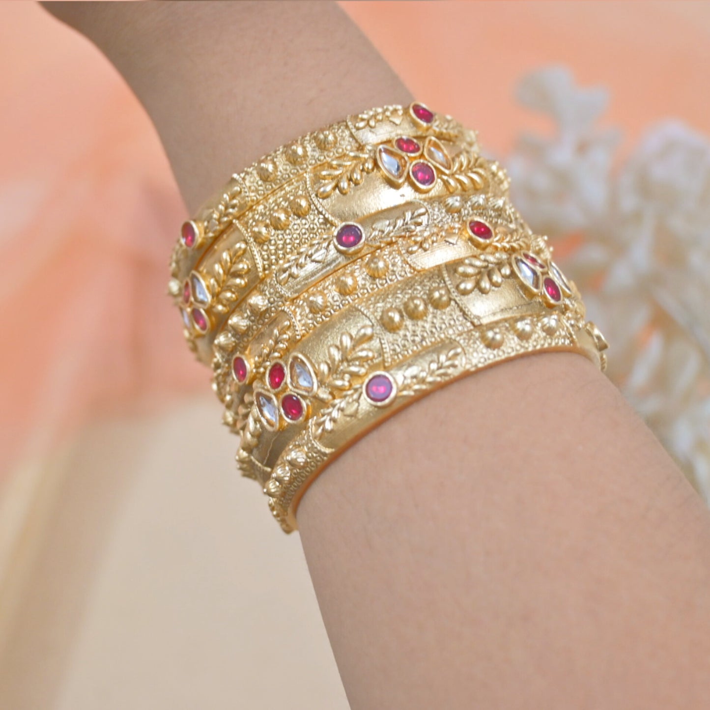 Rajwadi Bangle Set ( Set of 6 )