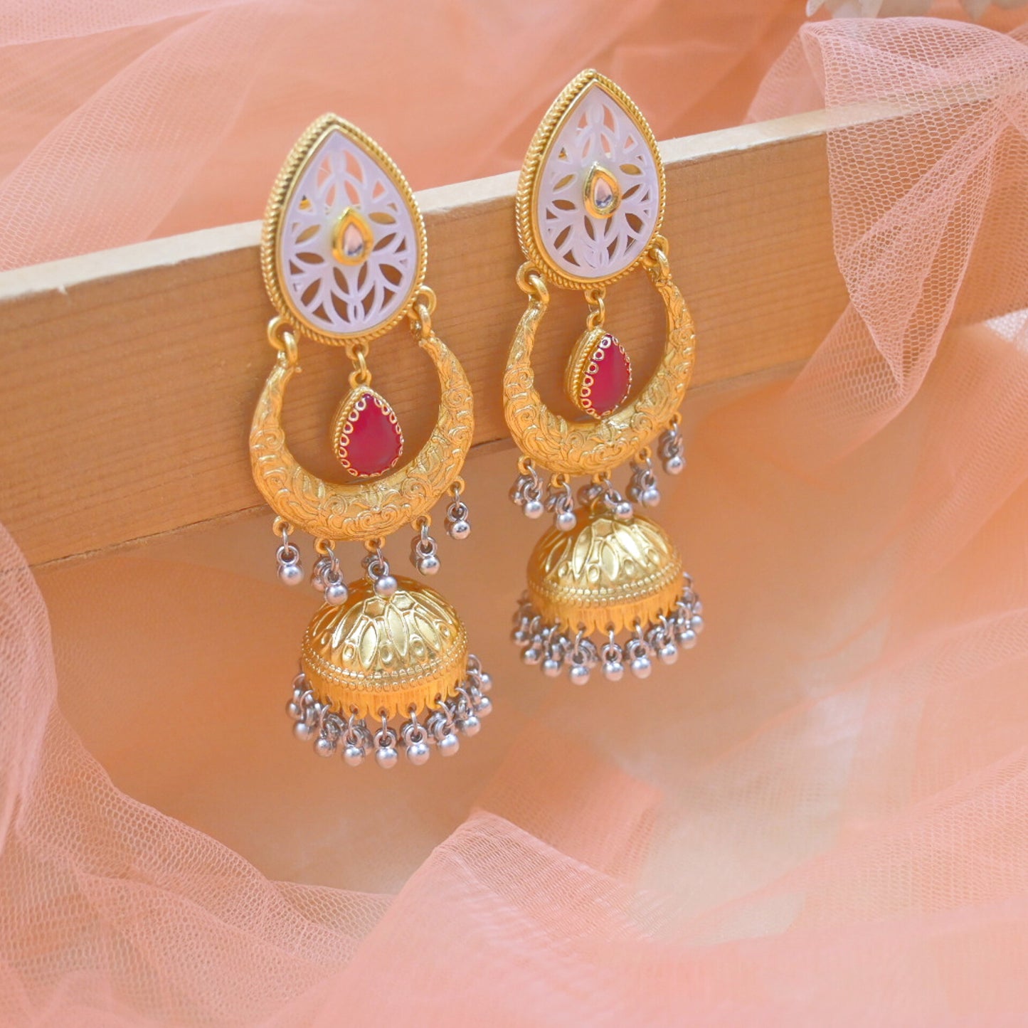 Mishka Brass Jhumkas