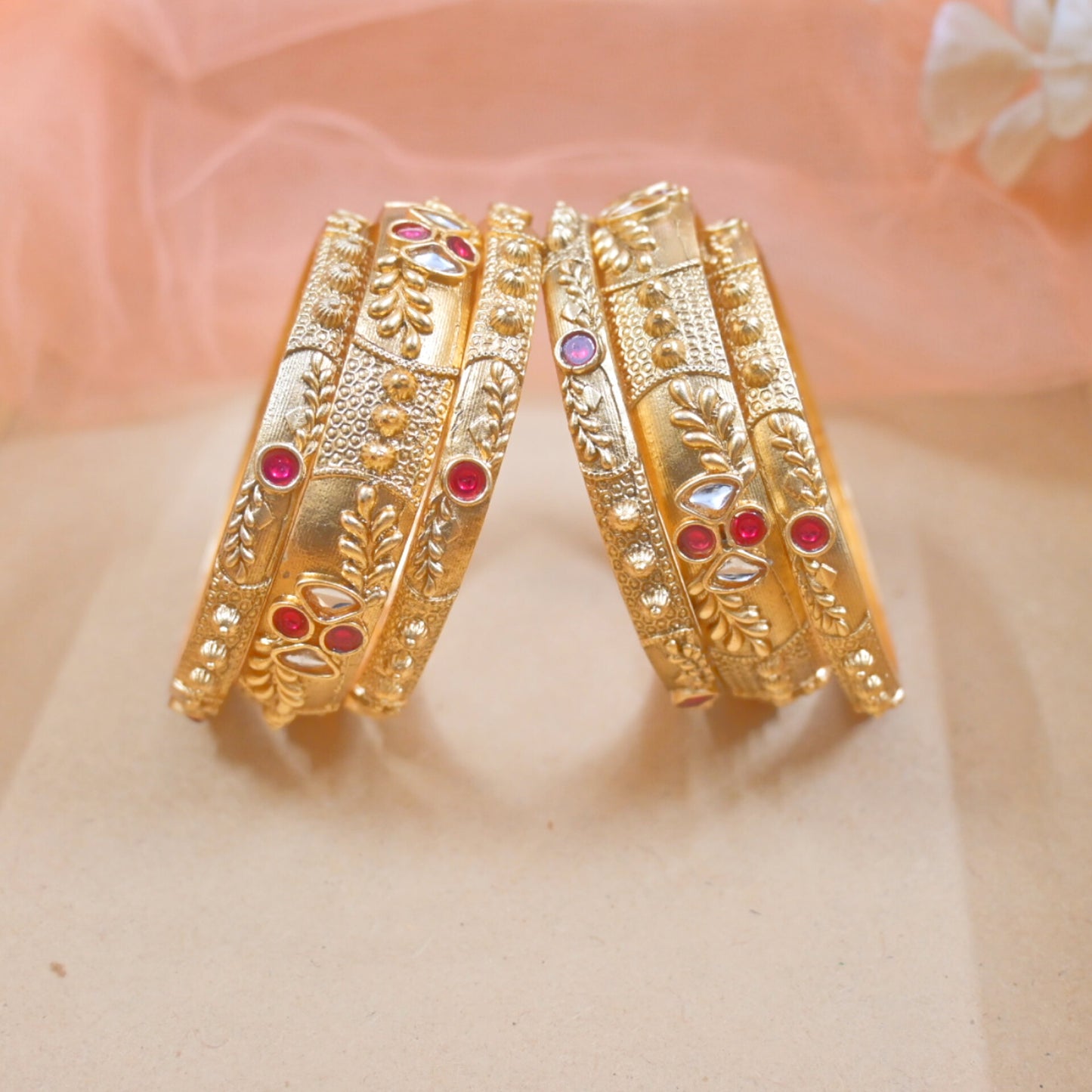Rajwadi Bangle Set ( Set of 6 )