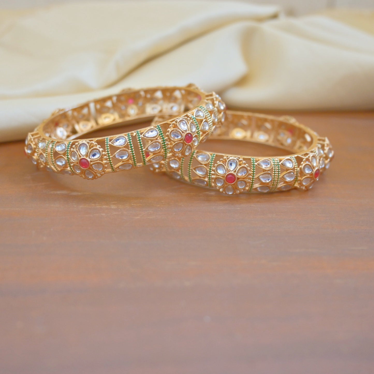 Party Wear Kundan Bangles for Her