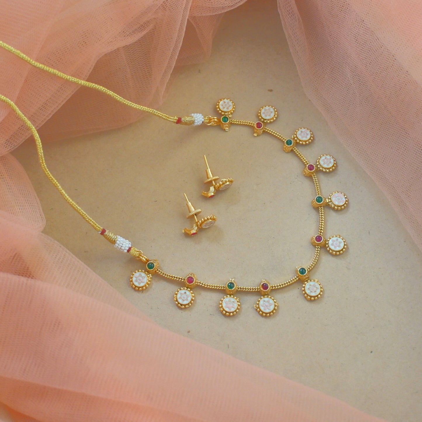 Kalyani Sleek Copper Neckpiece