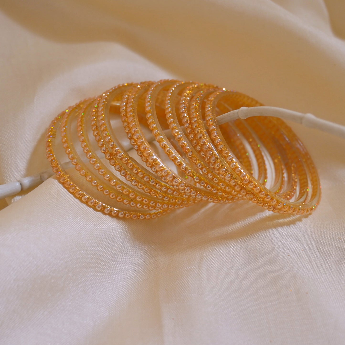 Sleek Champagne Bangles ( Set of 12 )
